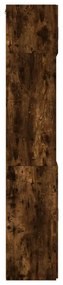füstös tölgy színű szerelt fa tárolószekrény 80 x 42,5 x 225 cm