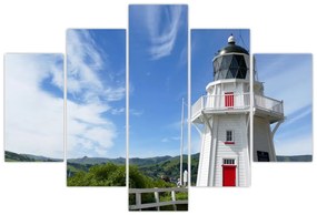 Az Akaroa világítótorony képe, Új-Zéland (150x105 cm)