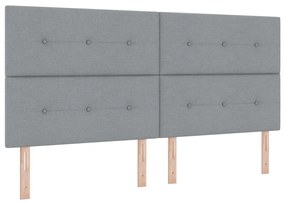 Ágykeret Világosszürke 200x200 cm Szövet