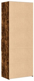 füstös tölgy színű szerelt fa magasszekrény 70 x 42,5 x 185 cm