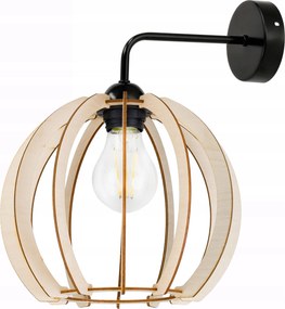Fali lámpa fix egyenes Loft lámpabúra gömb 23cm fa 1x E27