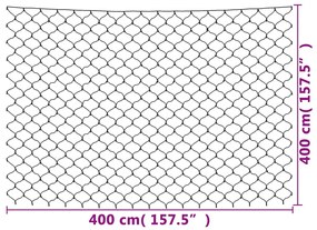 színes kültéri hálós karácsonyi világítás 544 LED-del 4 x 4 m