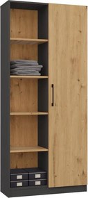 RD-80 polcos szekrény, antracit-tölgy