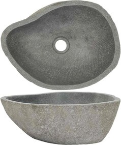 vidaXL ovális folyami kő mosdókagyló (37-46) x (29-36) cm