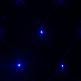 kék kültéri hálós karácsonyi világítás 204 LED 3 x 2 m
