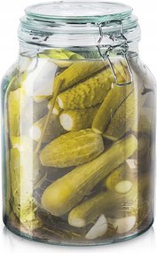 Üveg Tároló Patentos Klippel, Légmentesen Záródó Élelmiszer Befőttek Számára 3.4L