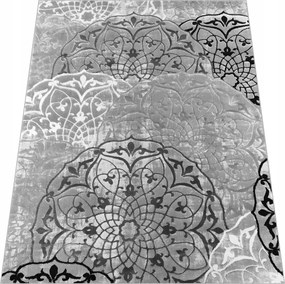 Szőnyeg 200x290 Szürke Dísz Hálószoba Nappali Szuper Minőség Vastag Masszív