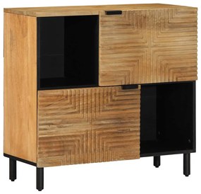 komód barna 80x33x75 cm tömör fa mangó