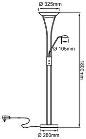 Brilliant - LED dimmelhető állólámpa FINN 2xLED/13W/230V matt króm