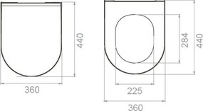 CeraStyle CITY SLIM WC ülőke - MATT BÉZS - duroplast - lecsapódásgátlós - könnyen levehető