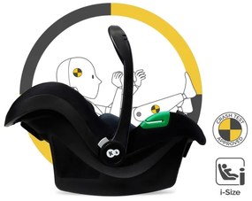 KINDERKRAFT - Kombinált babakocsi 3in1 MOOV 2 Pure fekete + autósülés MINK PRO