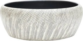 vidaXL fekete és szürke kerámia kerek asztali mosdó Φ41 x 14 cm