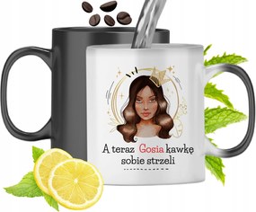 Mágikus Bögre Gosi Fekete Színváltós, fényképes nyomattal