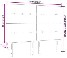 LED Fejtámla Sötétzöld 90 cm Bársony