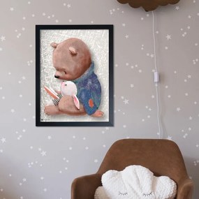 INSPIO Fali dekoráció - Maci és nyuszi
