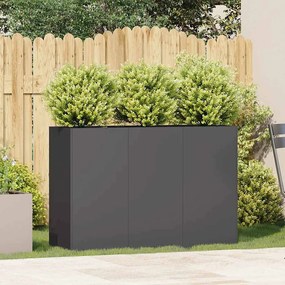 vidaXL ültetvény fekete 120x40x80 cm hidegen hengerelt acélból