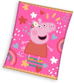 Peppa malac Piggy Tales coral fleece polár takaró 130x160cm