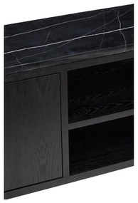 Fekete egzotikus fa alacsony komód 120x51 cm Nobu – Hübsch