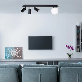 KAJA K-4136 ALBIO Fekete Színű Mennyezeti Lámpa 3+1xGU10 + E14 10W IP20