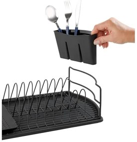 WENKO 54767100 - Csepegtetőtálca BASIC 47,5x26,5 cm fekete