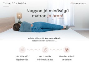 Hab matrac DELUXE  90 x 200 cm Matracvédő: Matracvédővel