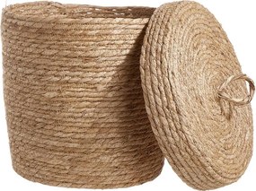 RUSH ROPE tengerifű kosár fedéllel Ø 30 cm