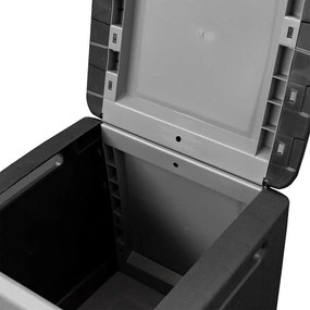Sötétszürke-Fekete Kerti Tárolóláda 54 X 53 X 57 Cm 130 L
