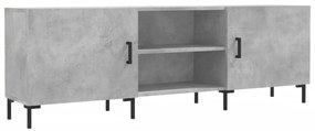betonszürke szerelt fa TV-szekrény 150 x 30 x 50 cm