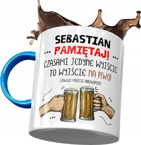 Kék Bögre Sebastian Férj Kolléga Ajándék Nyomtatott Fotóval