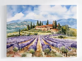 Poszter Provence Levendulamező Akvarell 80x60