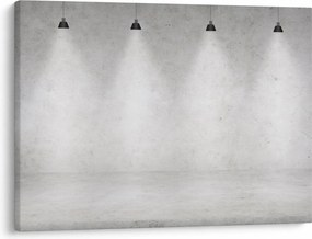 Kép - Betonfal fényekkel (70x50 cm)
