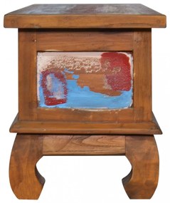 újrahasznosított tíkfa TV-szekrény 110 x 35 x 40 cm
