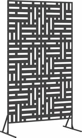 vidaXL Magánszféra Képernyő Fekete 100 x 50 x 180 cm Acél