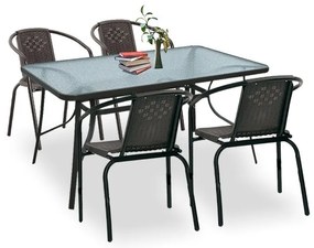 Elzas 4+1 kerti bútor garnitúra szett