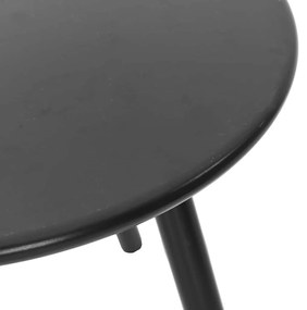 3 db fekete és sárga polyrattan kerti szék szett