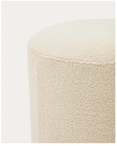 Krémszínű buklé puff Kaeli – Kave Home