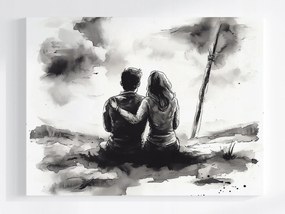 Vászonkép Canvas Emberek Férfi Nő Pár Kapcsolat Szerelem 80x60