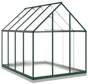 zöld alumínium melegház alapvázzal 224x169x202 cm