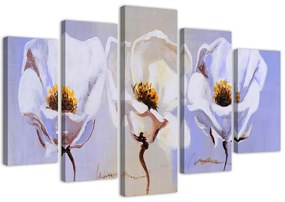 Gario Vászonkép Három virág - 5 részes Méret: 100 x 70 cm