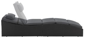 Juskys Kerti rattan nyugágy Lamia - fekete