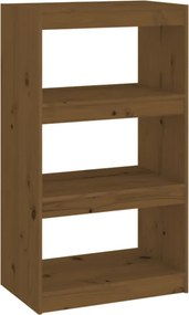 vidaXL mézbarna fenyőfa könyvszekrény/térelválasztó 60 x 30 x 103,5 cm