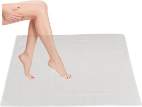 Fürdőszobaszőnyeg 50x70 Vastag 600g Puha Nedvszívó Pamut 100% Fehér