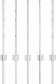vidaXL Kerítésoszlop 5 pcs Ezüst 60 cm Acél