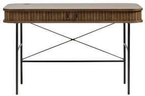 Íróasztal tölgyfa dekorral 60x120 cm Nola – Unique Furniture