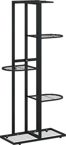 vidaXL fekete 5 szintes acél virágtartó állvány 43 x 22 x 98 cm