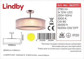 Lindby Lindby - LED Dimmelhető csillár rúdon PIKKA 3xLED/12W/230V LW0112