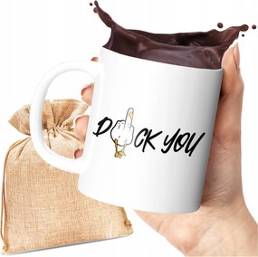 Nyomott Mintás Bögre Duck You Vicces Nyomott Mintás Kacsa 330 ML