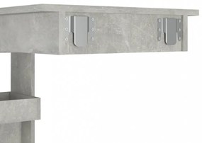 betonszürke fatermék fali bárasztal 102 x 45 x 103,5 cm