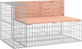 vidaXL tömör duglászfenyő gabion kerti pad 122 x 71 x 65,5 cm
