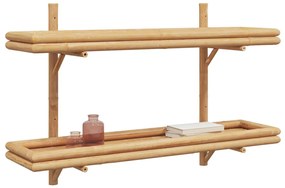 Falifiók polcokkal tárolóval Barna 100 x 26 x 60 cm bambusz